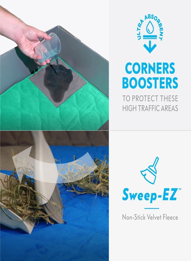 Paw Inspired PopCorner Guinea Pig Cage Liners | Washable Fleece Bedding or Pet Bed Mat for Small Animals | Super Absorbent Pee Pad with Reinforced Corners and Waterproof Bottom (C&C 2x5, Gray) - Image 2